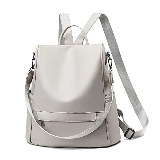 shepretty Mochila Cuero antirrobo Impermeable para Mujer, 6766Gris