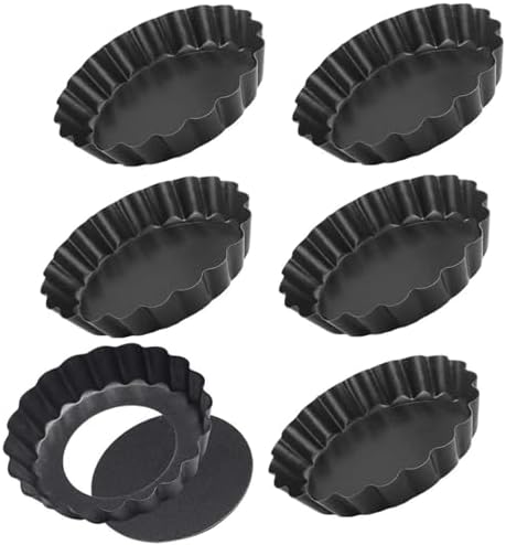 6 Pcs 4 Inch Non Stick Tart Tin Pans Removable | Panama