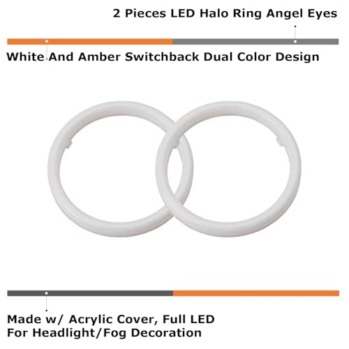 Kit de Iluminación LED Halo 70mm Blanco/Ámbar miniatura 2