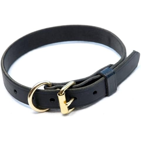 Ray Allen Mfg Signature K9 Adjustable Leather Collar, 18-22-Inch, Black Cover