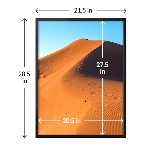 LaVie Home 21x28 Picture Frame for Wall Display, 21x28 Black Picture Frame with HD Plexiglas, 21 x 28 Poster Frame 1 Pack, Display Frame for Vertical or Horizontal, Classic Collection