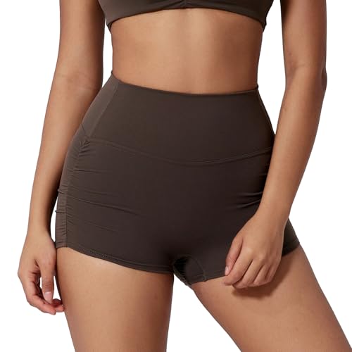 Short de yoga à gainage abdominal supérieur et textile anti-frottement actif