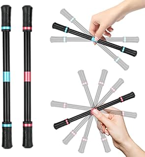 OSDUE 2 Pcs Rolling Finger Rotating Pen, No Pen Refill Spinning Ballpoint Pen, for Kids Students Pressure Relief Adaptable (Black&Red)