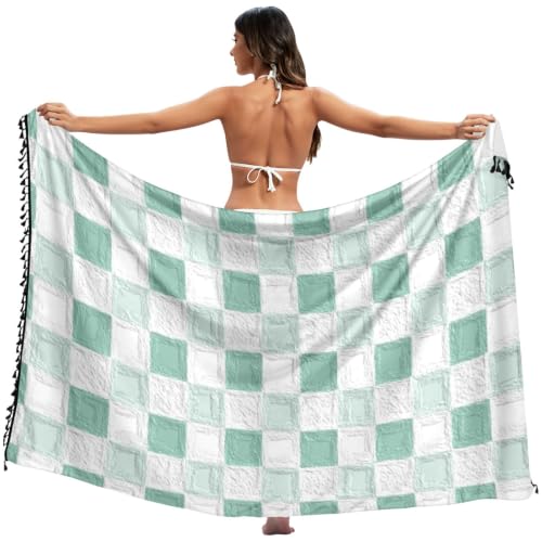 Traje de baño de cuadros verdes para mujer ideal para tus vacaciones