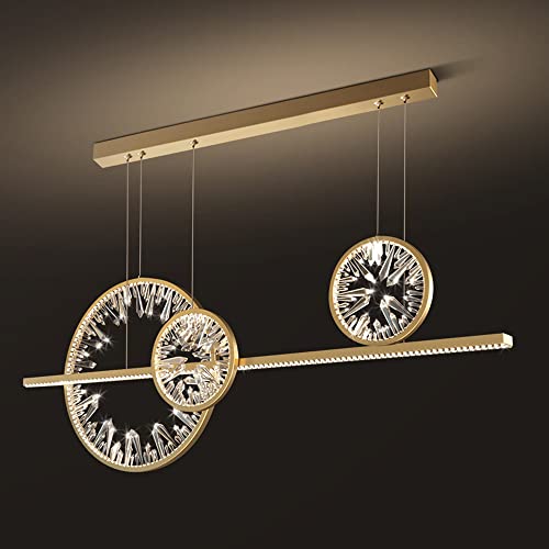 Luminaire suspension métal contre les pièces sombres lustre LED cristal