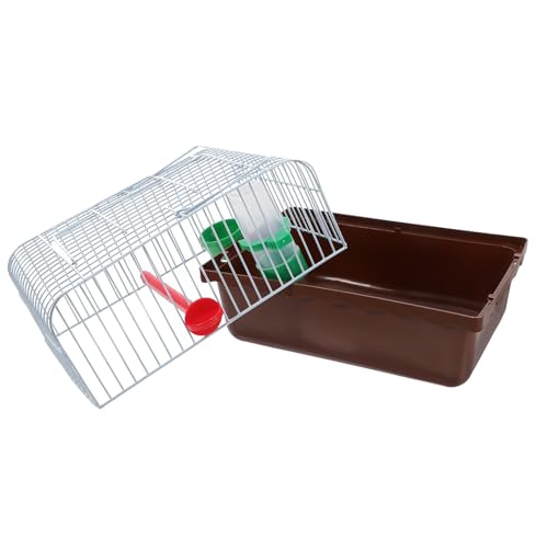 BESTYASH Jaula Portátil para Pájaros con Interior Espacioso, Comedero y Bebedero, Hecha de Abs y Hierro, Adecuado para Periquitos y Aventuras al Aire Libre Color Aleatorio