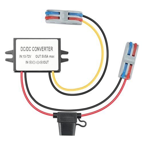 YBBOTT 5A 25W dcdc 10V-72V����5V �~���R���o�[�^�[�Adcdc �R���o�[�^�[�A12v/24v/36v/48/v60v�A�J�[�I�[�f�B�I�̂��߂ɓK�����A�ʘb���u�ALED�\���A�����Ď����邱��