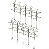Broches de pesca de acero inoxidable, 510 unidades, ganchos de explosión para aventuras de pesca de carpa y mar (10 piezas)