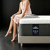 Nordhive 12 Inch Twin Hybrid Mattress, Medium Firm, Cooling Gel Memory Foam & Individually Wrapped Pocket Springs, Pressure Relief, Breathable Cool Cover, CertiPUR-US Certified, Mattress in a Box