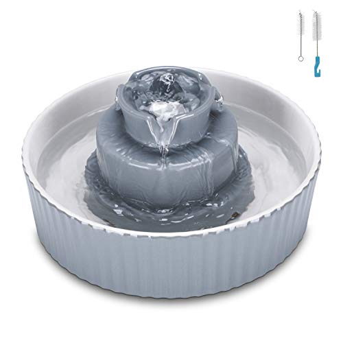 Cup Cake Cat Water Fountain Porcelain, Pet Fountain Pet Water Fountain for Dog