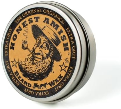 Honest Amish Extra Grit Beard Wax - Natural Beard & Hair Control Paste, 2 oz