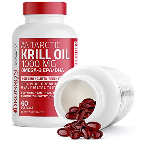 Bronson Antarctic Krill Oil 1000 Mg With Omega-3S Epa, Dha, Astaxanthin And Phospholipids 60 Softgels #TOP5
