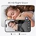Hidden Camera, Nanny Cam Wireless with 8-Hour Battery Life, 4K Mini Security Camera WiFi/No-WiFi Use, 1-Year Free Cloud Storage, Nanny/Pet/Baby Monitor-2025 Upgraded