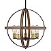 Z-Lite 472B20-RM 5 Light Pendant, Rustic Mahogany