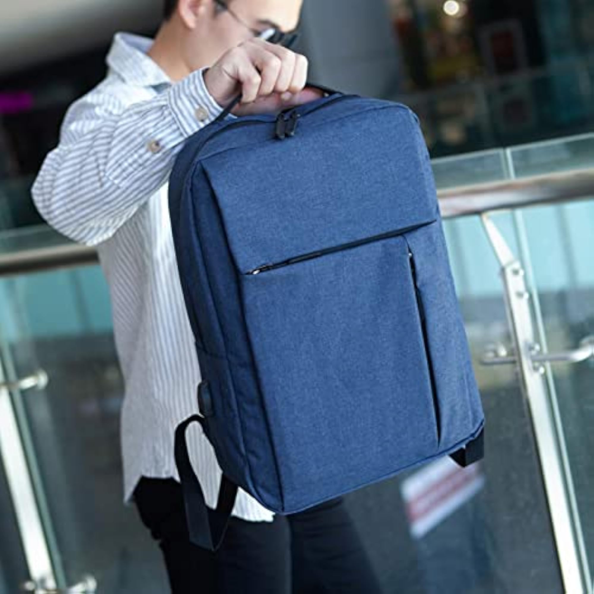 Men's Business Charging Laptop Backpack, Waterproof Design