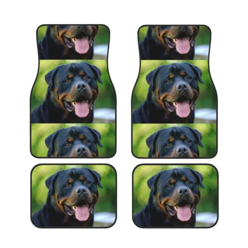 Alfombrillas para coche Rottweiler antideslizantes de neopreno universales juego de 4 piezas