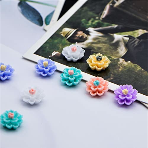 Flowers Nail Charms 100 Pcs 3D Flowers Nail Art Charms For Acrylic Nails Resin Flowers Nail Design Flowers Nail Art Rhinestone Decoration Accessories Foweso Nail Charms #TOP6