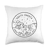 South Dakota 1889 State of South Dakota Throw Pillow