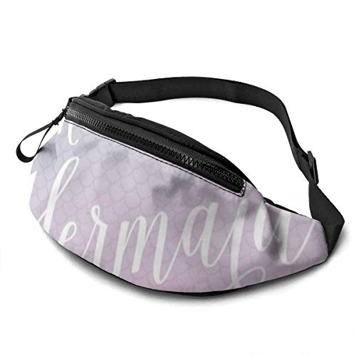 XCNGG Bolso de cintura corriente bolso de cintura de ocio bolso de cintura bolso de cintura de moda I'm Really A Mermaid Belt Bag 13.7 X 5.5 inch Unisex Running Waist Packs Fashion Casual Waist Bag, C