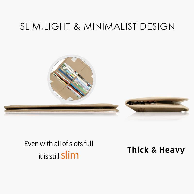 Card Holder Wallet for Men & Women，Slim Wallet with Zipper Pocket，Minimalist Wallet RFID with Nylon Fabric3