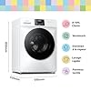 COMFEE' CFP03EW100W-FR Lave-linge autonome, Capacité 10KG, Classe A -10%, Soin Vapeur, Moteur BLDC, Woolmark, Panneau Tactile, Blanc [Classe Énergétique A] #1