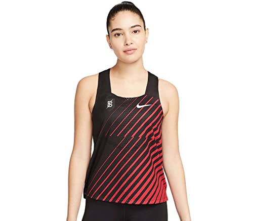 NIKE(ナイキ) Dri-FIT ADV AeroSwift Bowerman トラッククラブ レディース ランニングシングレット ブラック/ジムレッド/ホワイト