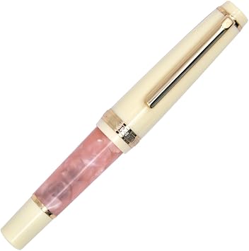 Jinhao 82 Mini Acrylic Fountain Pen,Iridium Fine Nib,Short Paragraph Pocket Travel Pen with Ink Converter-Pink