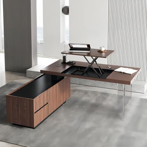 homary 71.5" Modern L-Shaped Desk, Home Office Executive Desk with