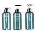 Ouken Lotion De Botella De Bomba Vacía Botella Vacía Shampoo Recargable Dispensador Ducha Gel Recipiente Azul 500 Ml 3pcs