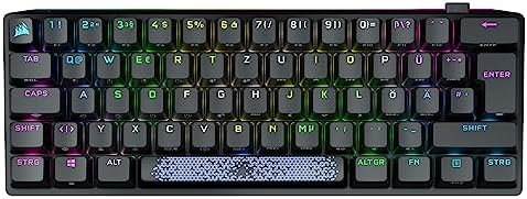 Corsair K70 PRO Mini Wireless RGB 60% Mechanische Gaming-Tastatur, Schwarz (QWERTZ Layout)