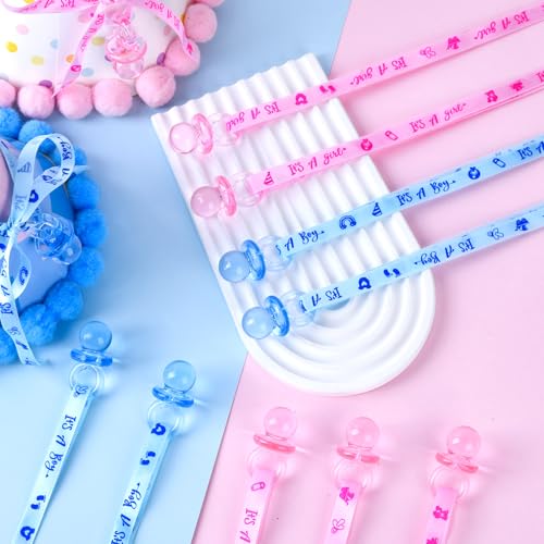 Image of XINHUIDALSQ 100 Baby Shower Pacifiers Necklace, Acrylic Pacifier Necklaces