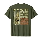 My Wife My Soldier Hero - Proud Army Husband Military Spouse T-Shirt