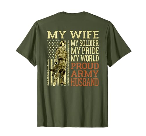 My Wife My Soldier Hero - Proud Army Husband Military Spouse T-Shirt