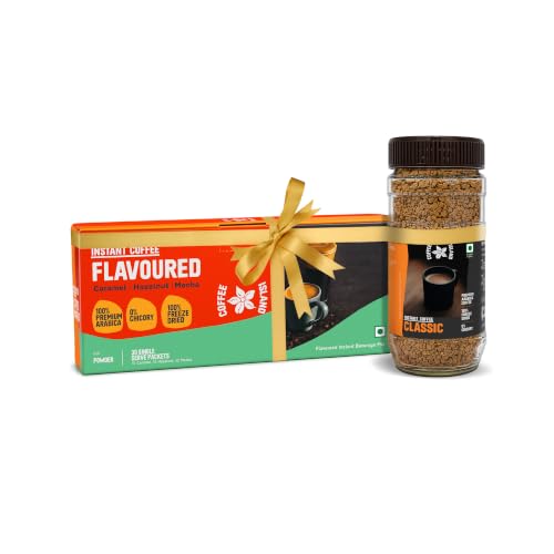Image of Flavoured Coffee Box + Instant Coffee Classic flavoured 100 gm | Combo pack of 2 | 100% Arabica | 0% Chicory | 100% Freeze Dried Coffee Granule
