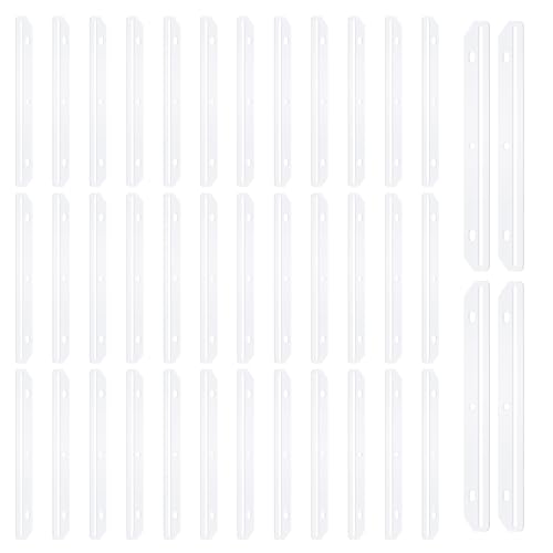 40 Pcs 3 Hole Punched Magazine Holders, Translucent White Magazines Organizer, 3 Ring Binder Insert Strips for File Book Paper Magazine Collector