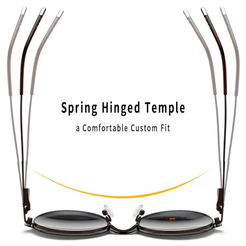 Image of grey jack 3PCS Clip On Glasses,Half-Rim Metal Round Shape with Magnetic Eyeglasses for Myopic Men Women 80020