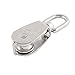 Aexit Stainless Steel Material Handling 20mm Dia Single Sheave Swivel Eye Rope Crane Pulley Snatch Blocks Lifting Tool