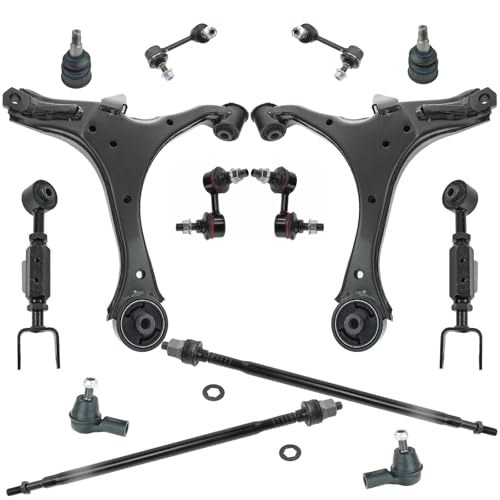 TRQ Front and Rear Steering & Suspension Kit Ball Joint Control Arm Sway Bar Stabilizer Link Tie Rod Compatible with 2003-2011 Honda Element