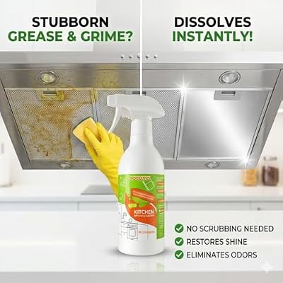 300 ml Cleanse Natural Enzyme Formula to Household Appliances, 2026 New Clease Multi-Purpose Cleaner, Kitchen Appliance Cleaner for Hold, Oven, Stove, Range Hood 1PCS