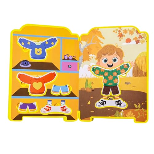 Dress Up Sticker Books – Fashion Play Activity for Creative Fun | Thick Paper Pages with Reusable Pieces, Outfit Matching for Hand Eye Coordination, Practice for Quiet Learning Entertainment