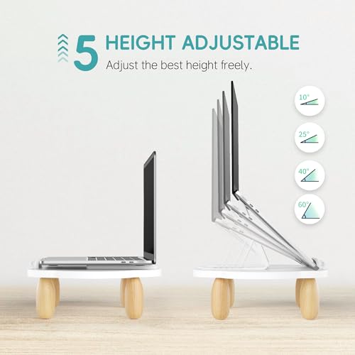 Support PC portable en bois ergonomique au design épuré de nuage
