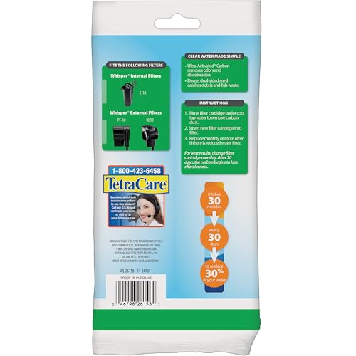 Image of Tetra Whisper Bio-Bag Medium Filter Cartridge for Aquariums, 1 Count, Ready to Use, Fits Tetra Whisper Fish Tank Filters 5-10 Gal, PF-10, IQ 10