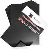 Thaibear Metal Sheets for Magnets, 6 Pack Magnetic Receptive Sheeting with Adhesive Backing, 8.5'x12', 30 Mil Thick, Flexible Rubber Sheet Iron for Craft and Magnetic Miniatures Storage