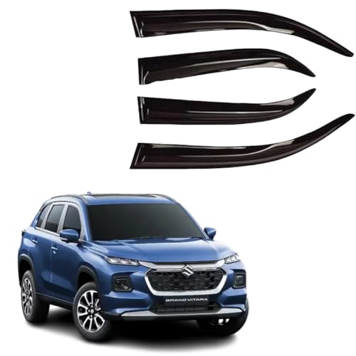Image of Premium Non-Breakable Car Window Door Visor /Rain Guard /Wind Deflector Compatible for (Maruti Grand Vitara)