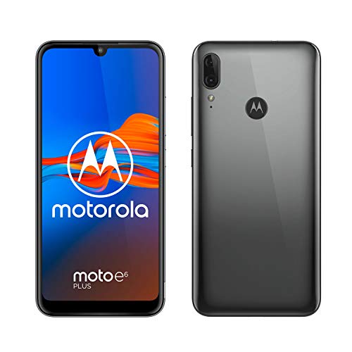 moto e6 plus Dual-SIM Smartphone (6,1-Zoll-Max Vision-HD+-Display, 13-MP-Dual-Kamera, 32 GB/2 GB, Android 9) Silbergrau