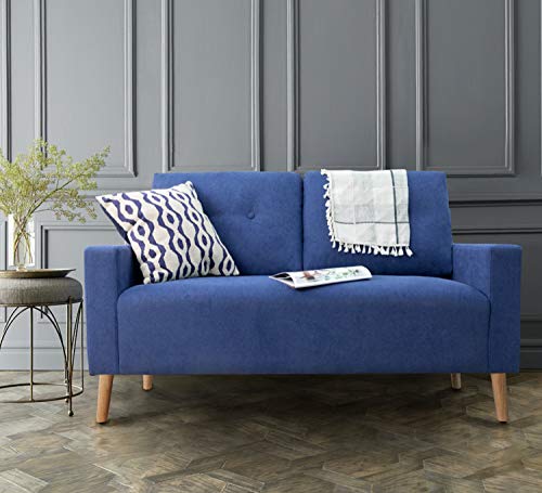 Homall Tufted 2 Seater Sofa Love Seats, Blue