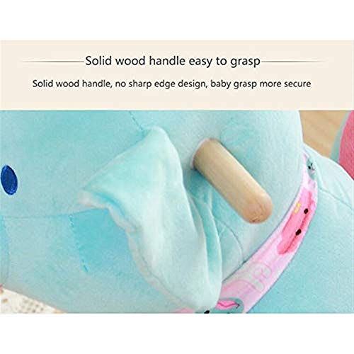 TGETBTTSR Schaukelpferd Kinder Trojaner Schaukelpferd Musik Schaukelstuhl Baby Spielzeug Baby Geschenk 1-4 Jahre, 70 kg… – Bild 7