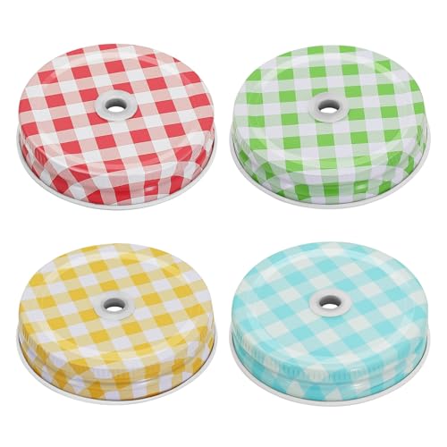Checkered Regular Mouth Mason Jar Lids