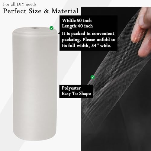 Image of Glacier Gray Tulle Fabric Rolls 54 Inch by 40 Yards Tulle Bolt Spool for Wedding Decorations DIY Tutu Baby Shower Table Skirt Ceiling Decor Birthday Party Craft Supplies