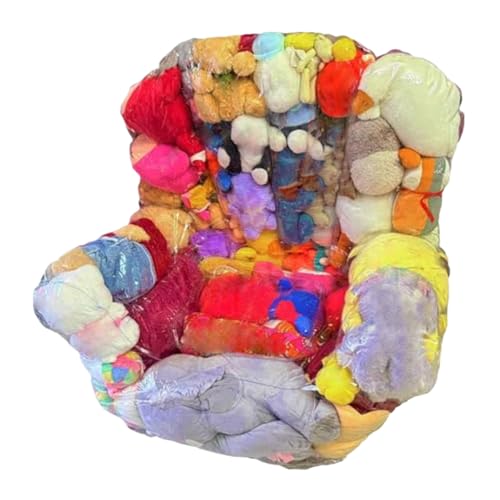 Silla tipo saco – Asiento organizador para animales de peluche, contenedor para juguetes con cremallera 2 en 1, asiento cómodo de gran capacidad | práctica silla para dormitorio, sala de juegos, sala
